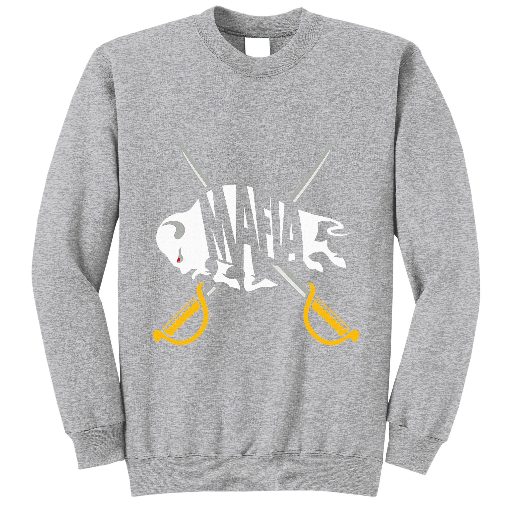 WNY Pride Gray White Yellow Buffalo Tall Sweatshirt