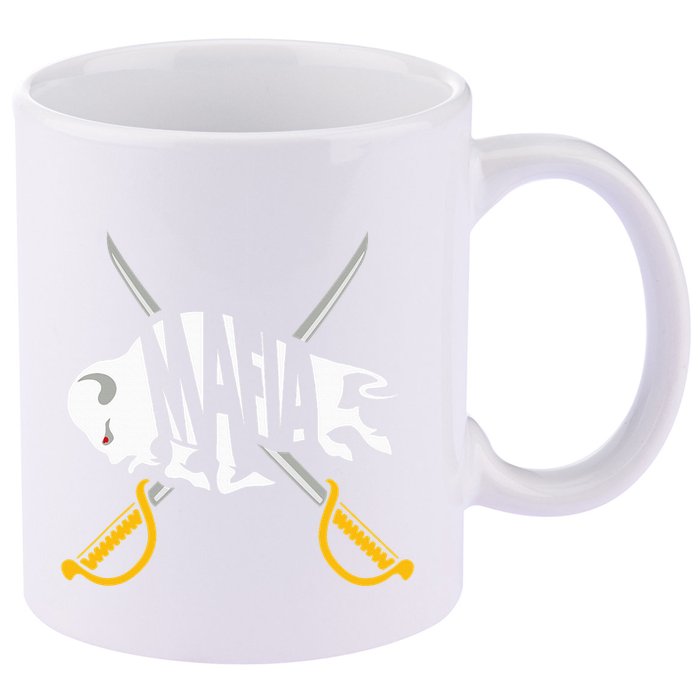 WNY Pride Gray White Yellow Buffalo 11oz C Handle Ceramic Mug