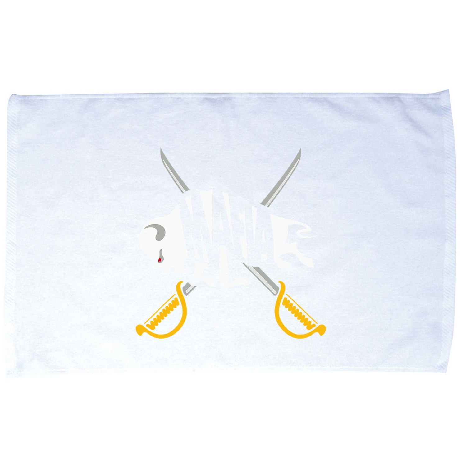 WNY Pride Gray White Yellow Buffalo Microfiber Hand Towel