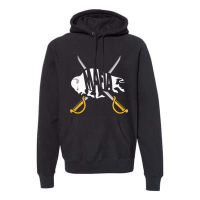 WNY Pride Gray White Yellow Buffalo Premium Hoodie