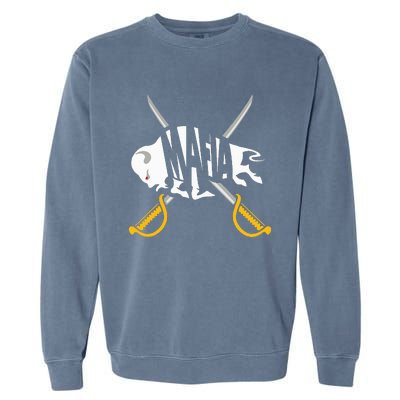 WNY Pride Gray White Yellow Buffalo Garment-Dyed Sweatshirt