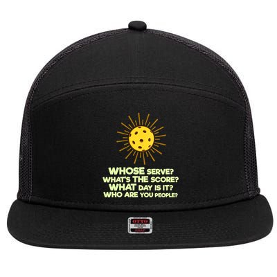 Womens Pickleball Gift Pickle Ball Player Pickleball Funny VNeck TShirt 7 Panel Mesh Trucker Snapback Hat