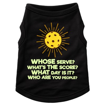 Womens Pickleball Gift Pickle Ball Player Pickleball Funny VNeck TShirt Doggie Tank