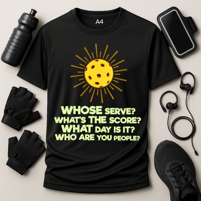 Womens Pickleball Gift Pickle Ball Player Pickleball Funny VNeck TShirt Cooling Performance Crew T-Shirt