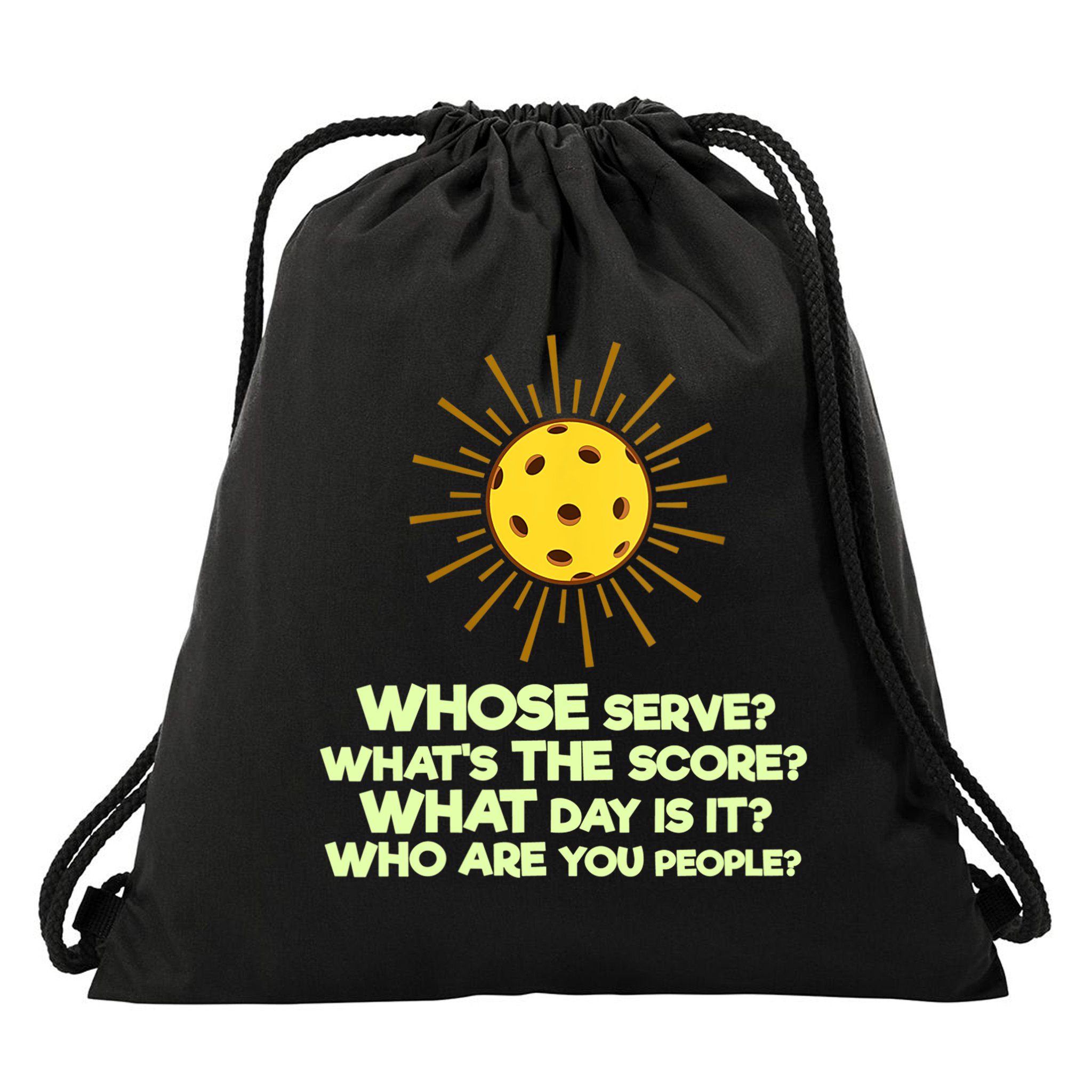 Womens Pickleball Gift Pickle Ball Player Pickleball Funny VNeck TShirt Drawstring Bag