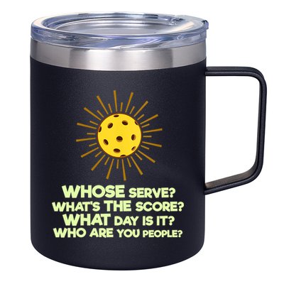 Womens Pickleball Gift Pickle Ball Player Pickleball Funny VNeck TShirt 12oz Stainless Steel Coffee Mug