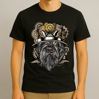 Wirehaired Pointing Griffon Dog Steampunk T-Shirt
