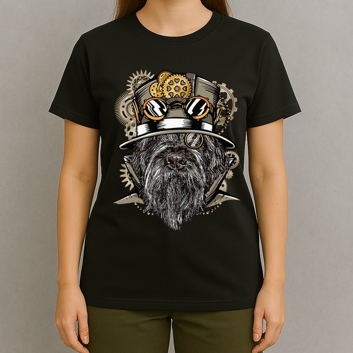 Wirehaired Pointing Griffon Dog Steampunk T-Shirt