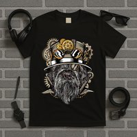 Wirehaired Pointing Griffon Dog Steampunk T-Shirt