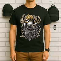 Wirehaired Pointing Griffon Dog Steampunk T-Shirt