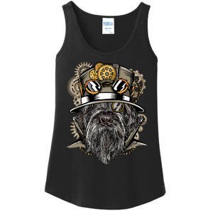 Wirehaired Pointing Griffon Dog Steampunk Ladies Essential Tank