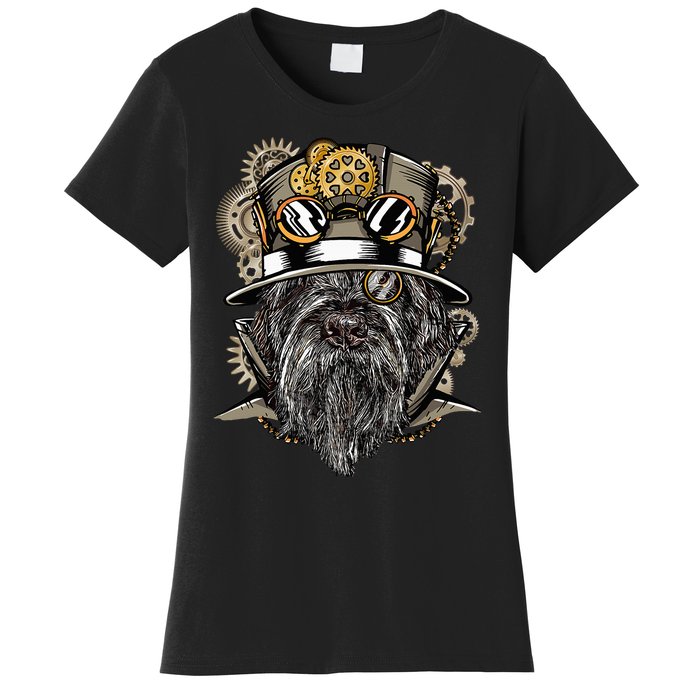 Wirehaired Pointing Griffon Dog Steampunk Women's T-Shirt