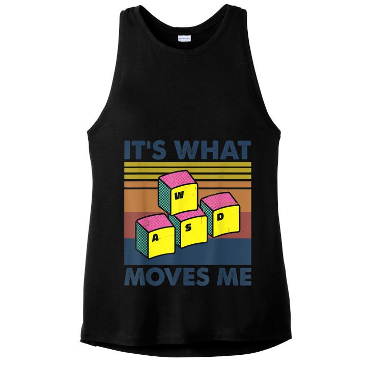 WASD PC Gamer Gifts Video Gaming Boy Men Vintage Gift Ladies PosiCharge Tri-Blend Wicking Tank
