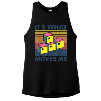 WASD PC Gamer Gifts Video Gaming Boy Men Vintage Gift Ladies PosiCharge Tri-Blend Wicking Tank