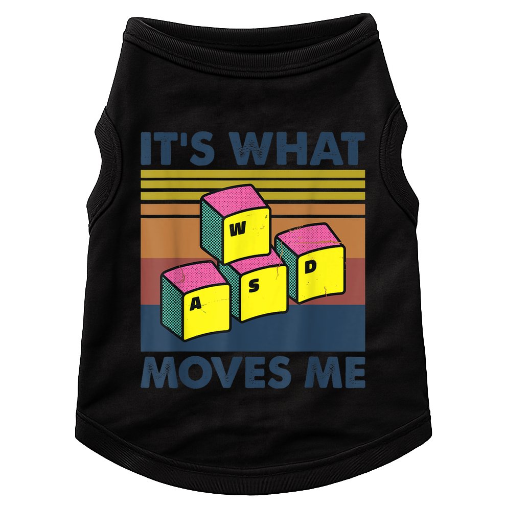 WASD PC Gamer Gifts Video Gaming Boy Men Vintage Gift Doggie Tank