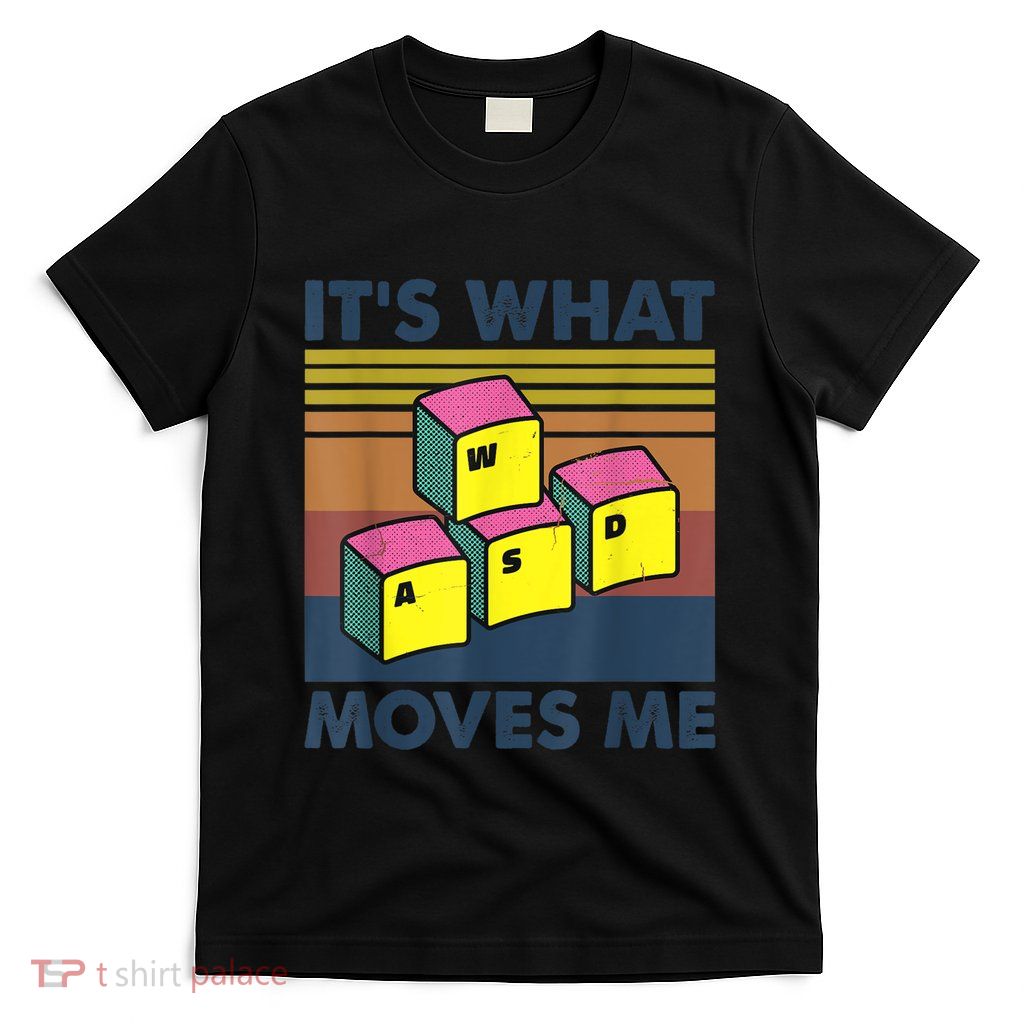 WASD PC Gamer Gifts Video Gaming Boy Men Vintage Gift T-Shirt