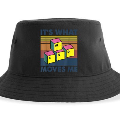 WASD PC Gamer Gifts Video Gaming Boy Men Vintage Gift Sustainable Bucket Hat