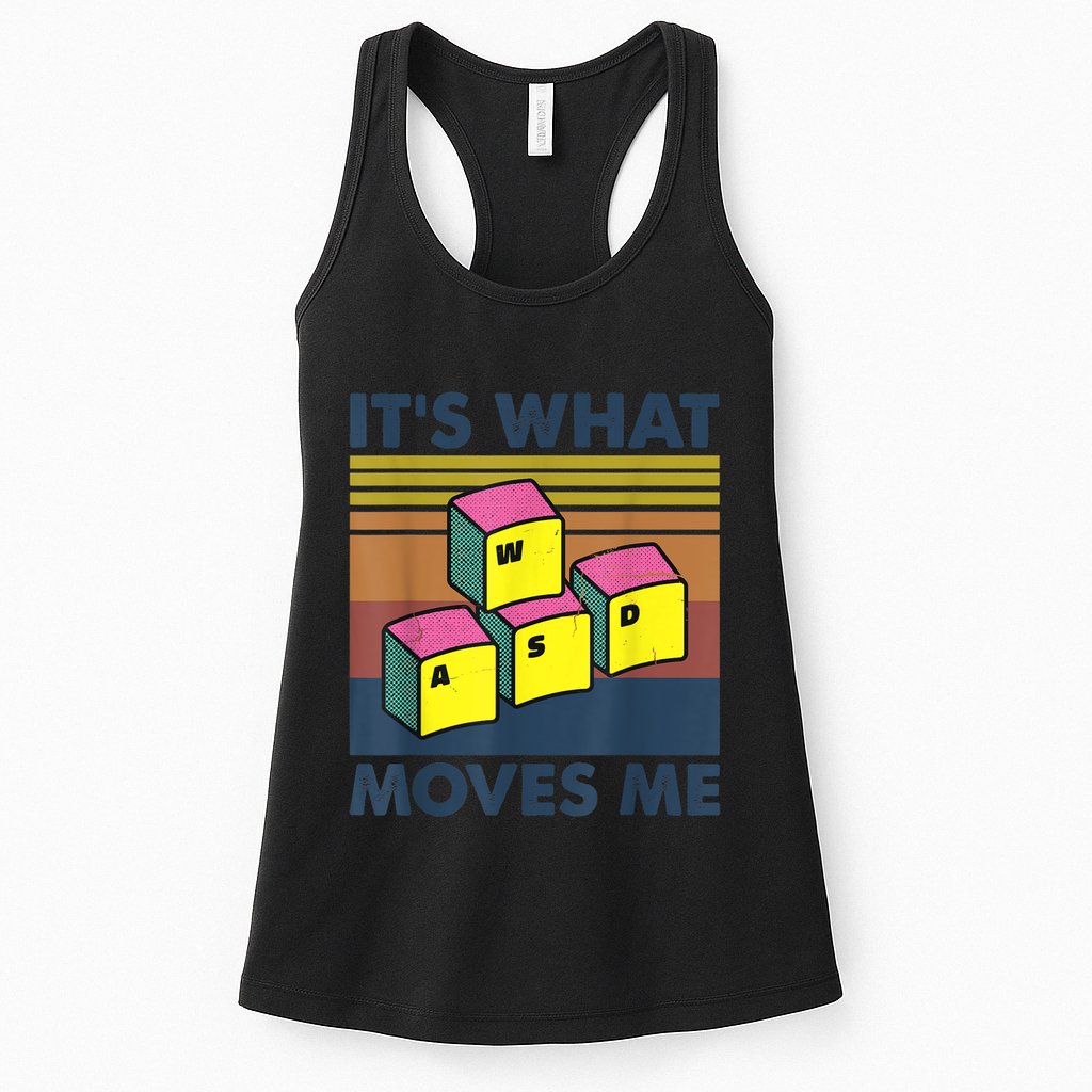 WASD PC Gamer Gifts Video Gaming Boy Men Vintage Gift Womens Tank Top