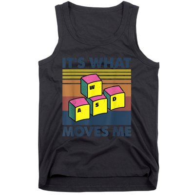 WASD PC Gamer Gifts Video Gaming Boy Men Vintage Gift Tank Top