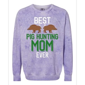 Wild Pig Hunter Mom Best Pig Hunting Mom Ever Gift Colorblast Crewneck Sweatshirt