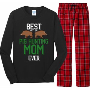 Wild Pig Hunter Mom Best Pig Hunting Mom Ever Gift Long Sleeve Pajama Set