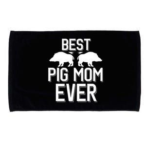 Wild Pig Hunting Best Pig Mom Ever Gift Microfiber Hand Towel