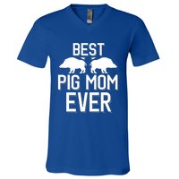 Wild Pig Hunting Best Pig Mom Ever Gift V-Neck T-Shirt