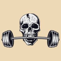 Weightlifting  Powerlifting Heavy Barbell Skull Drawstring Bag