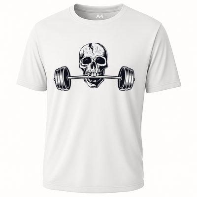Weightlifting  Powerlifting Heavy Barbell Skull Cooling Performance Crew T-Shirt
