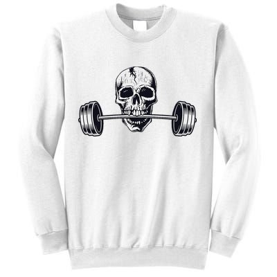 Weightlifting  Powerlifting Heavy Barbell Skull Sweatshirt