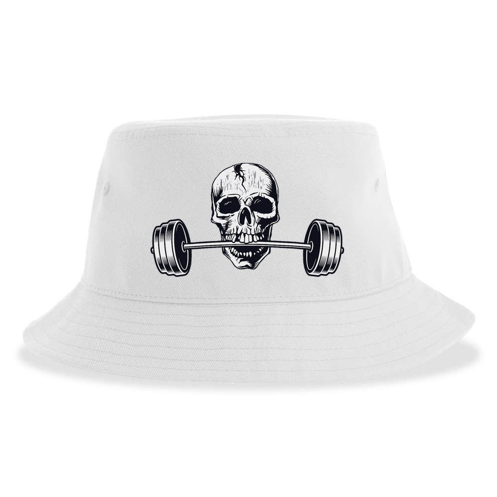 Weightlifting  Powerlifting Heavy Barbell Skull Sustainable Bucket Hat