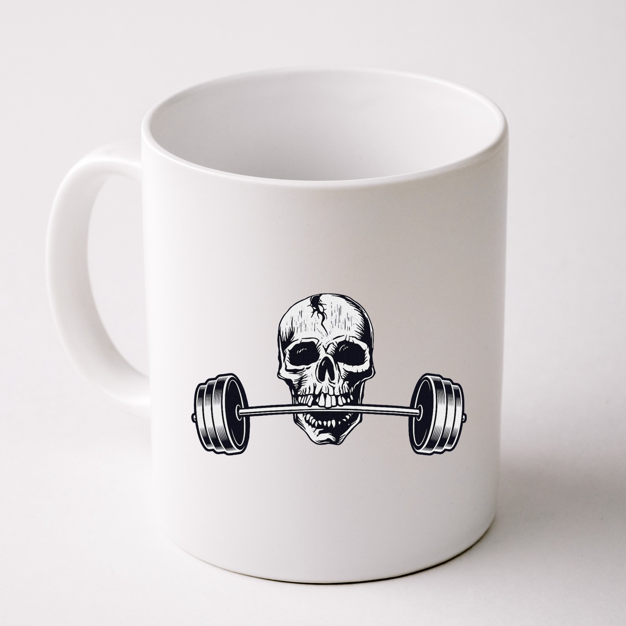 Weightlifting  Powerlifting Heavy Barbell Skull Mug