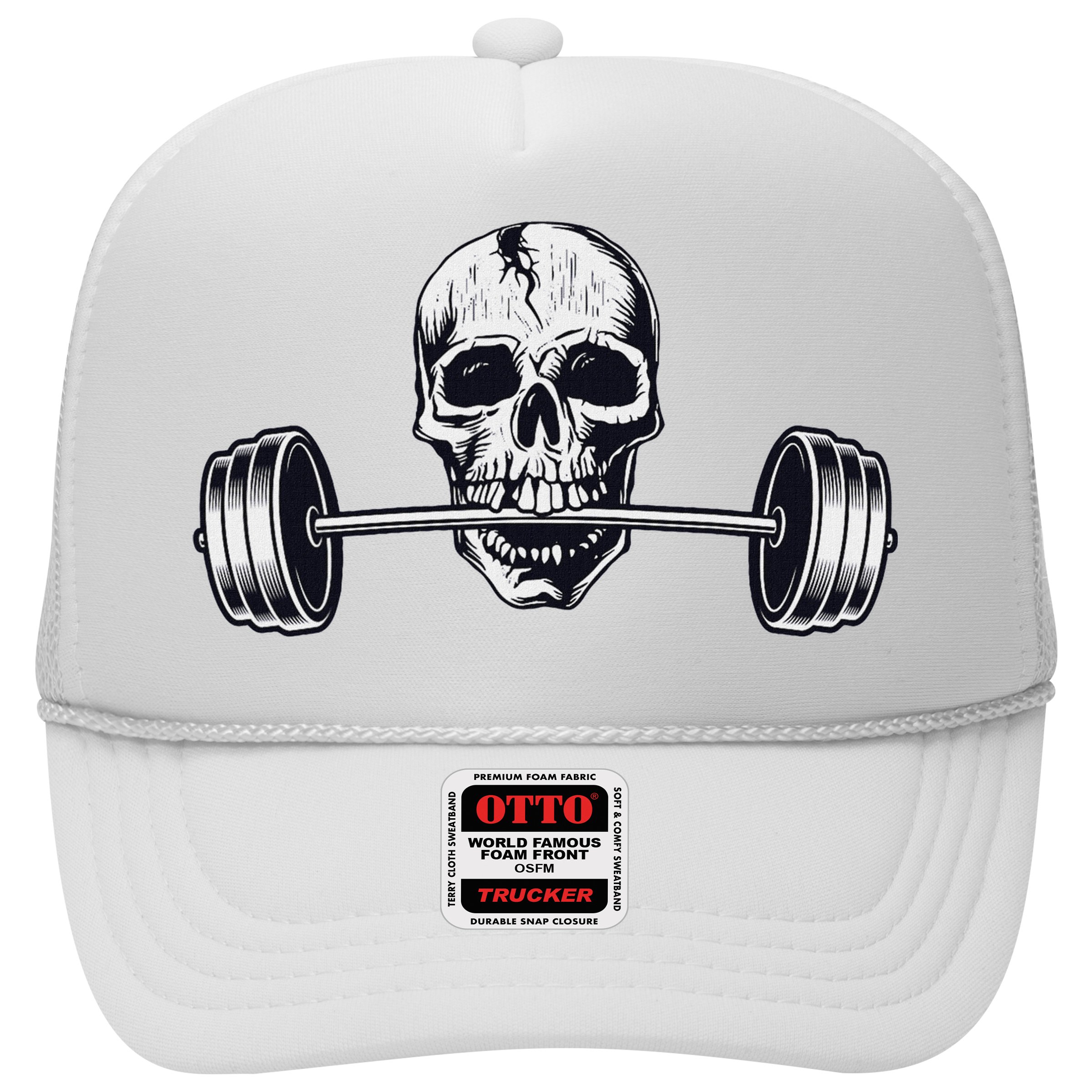 Weightlifting  Powerlifting Heavy Barbell Skull Hat