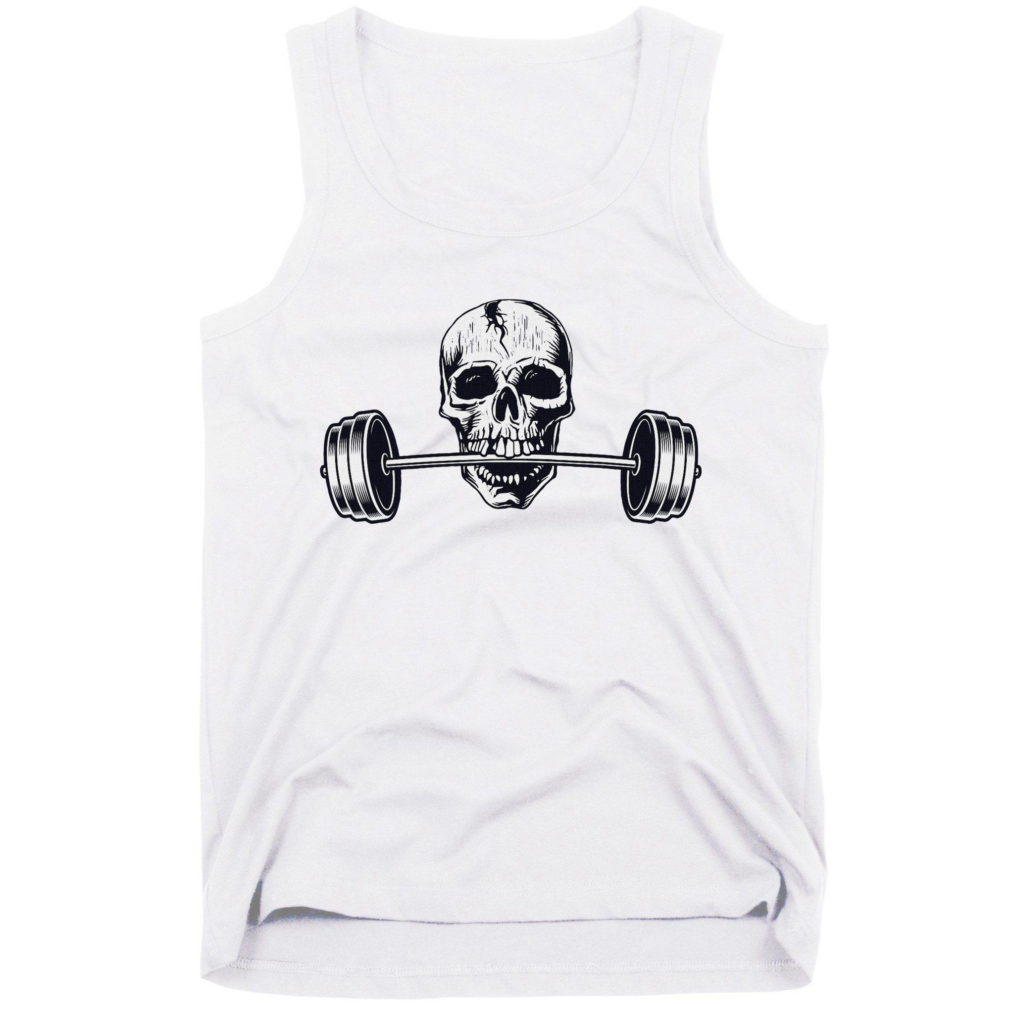 Weightlifting  Powerlifting Heavy Barbell Skull Tank Top