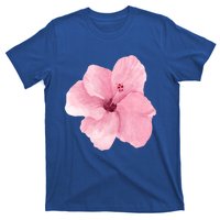 Watercolor Pink Hibiscus Mother's Day Floral Flower Design Gift T-Shirt