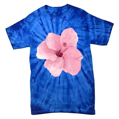 Watercolor Pink Hibiscus Mother's Day Floral Flower Design Gift Tie-Dye T-Shirt