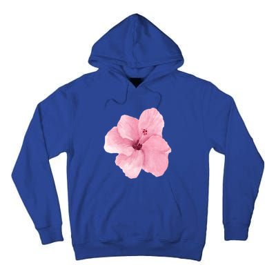 Watercolor Pink Hibiscus Mother's Day Floral Flower Design Gift Tall Hoodie