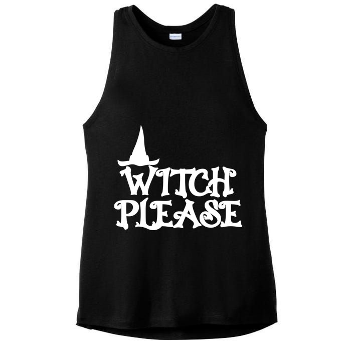 Witch Please Halloween Funny Ladies PosiCharge Tri-Blend Wicking Tank
