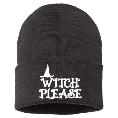 Witch Please Halloween Funny Sustainable Knit Beanie