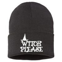 Witch Please Halloween Funny Sustainable Knit Beanie