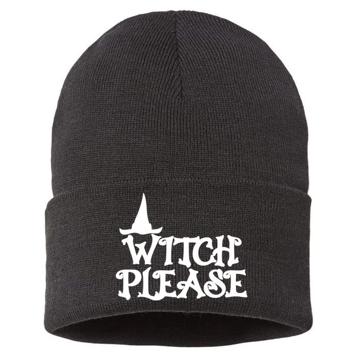 Witch Please Halloween Funny Sustainable Knit Beanie