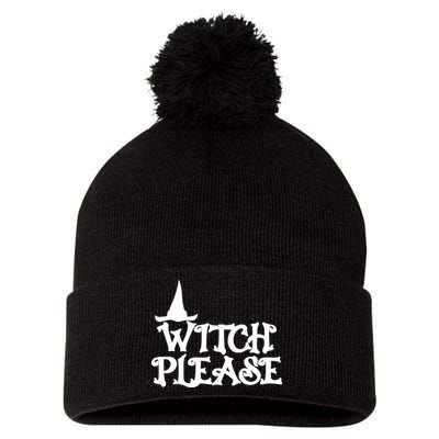 Witch Please Halloween Funny Pom Pom 12in Knit Beanie