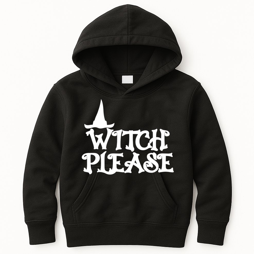Witch Please Halloween Funny Kids Hoodie