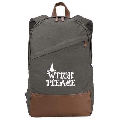 Witch Please Halloween Funny Cotton Canvas Backpack