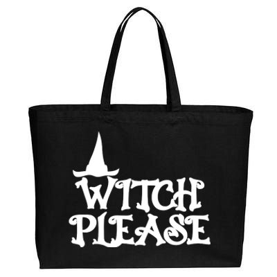 Witch Please Halloween Funny Cotton Canvas Jumbo Tote