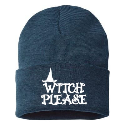 Witch Please Halloween Funny Sustainable Knit Beanie