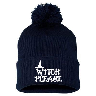 Witch Please Halloween Funny Pom Pom 12in Knit Beanie