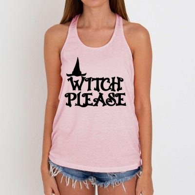 Witch Please Halloween Funny Women's Knotted Racerback Tank