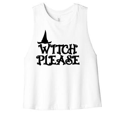 Witch Please Halloween Funny Women's Racerback Cropped Tank