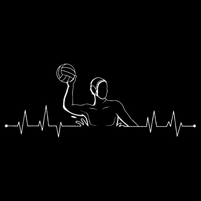 Water Polo Hearbeat Athlete Team Sport Lover Swimmer Goalie Kids T-Shirt